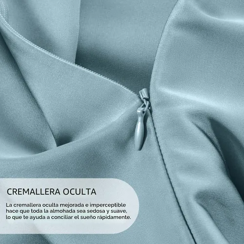 Vista 5 de INFIIXSO Funda de almohada de seda de morera, para cabello y piel, tamaño estándar, cremallera oculta, 20 x 26 pulgadas, suave y refrescante