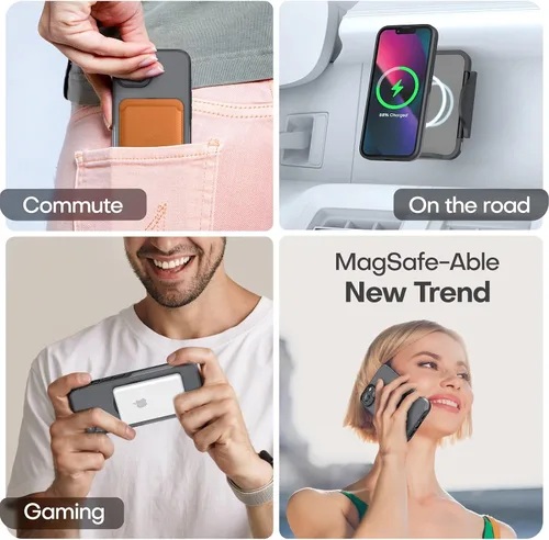 Vista 8 de TAURI Funda magnética 5 en 1 para iPhone 13 [protección contra caídas de grado militar] con 2 protectores de pantalla templados + 2 protectores