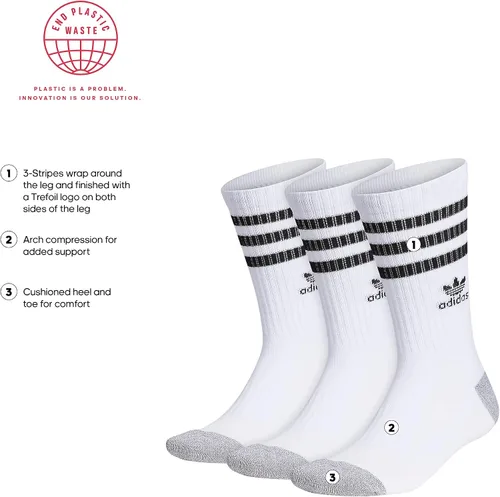 Vista 2 de adidas Originals Calcetines Roller Crew (3 pares)