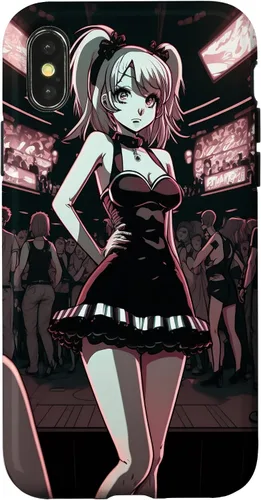 Vista 5 de Funda de dibujos animados para iPhone 11 Sexy Japonesa Gótica Chica Gótica Anime