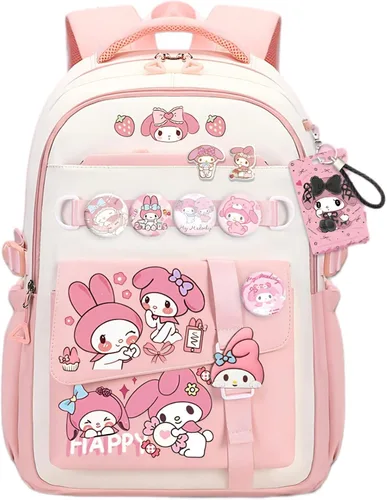 Vista 17 de Mochila Vivixilan Kawaii, Resistente al Agua y Transpirable con Múltiples Bolsillos, Adecuada para Viajes y como Regalo de Cumpleaños, Morado-04