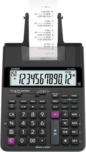 Vista 2 de Casio HR-170RC Calculadora de impresión, negro, 2.6" x 6.5" x 11.6
