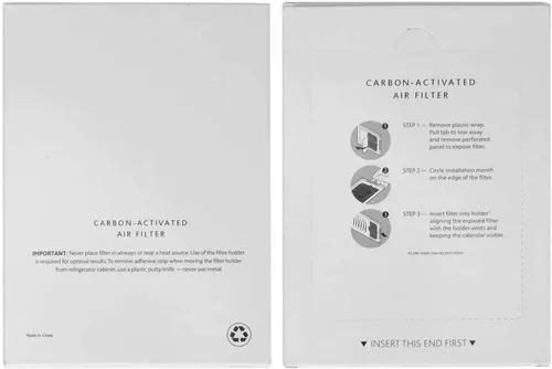 Vista 6 de Paquete de 4 filtros de aire de repuesto para refrigerador, filtro de aire de refrigerador activado con carbón compatible con Frigidaire