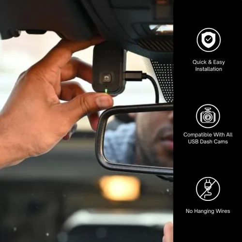 Vista 6 de Dongar Adaptador de corriente para cámara de mando (3 pines Keyway 2 para vehículos Porsche seleccionados), fuente de alimentación USB integrada