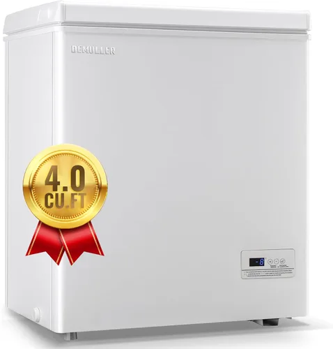Vista 9 de Congelador profundo de 4.0 pies cúbicos con control electrónico, congeladores independientes con 2 cestas colgantes de acero inoxidable, mini