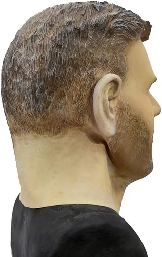 Vista 5 de HENGYUTOYMASK Máscara de látex realista masculina para adultos, aspecto humano, máscara de celebridad, disfraz de carnaval, fiesta, vestido elegante