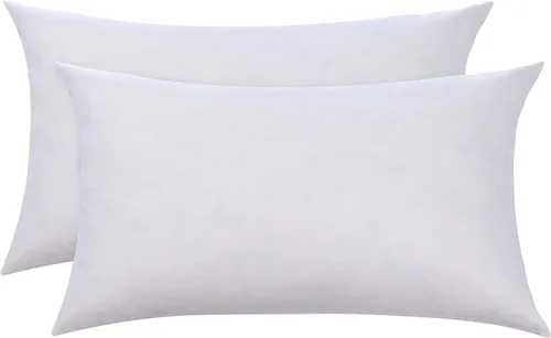 Vista 11 de L' COZEE Almohadas de plumas y plumón de ganso blanco, almohadas decorativas de relleno con funda de algodón 100% para personas que duermen firmes