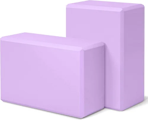 Vista 14 de EVA Foam Blocks for Pilates Workout, Stretching, Meditation - Yoga Block for Flexibility, Balance, Spine Strength, Non-slip and Lightweight Exercise