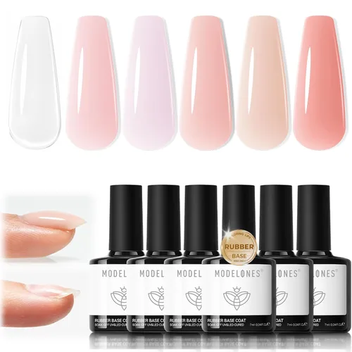 Vista 9 de Modelones - Juego de esmaltes de gel transparente, capa base de gel superior, sin limpieza, 0.5 onzas líquidas Un conjunto claro