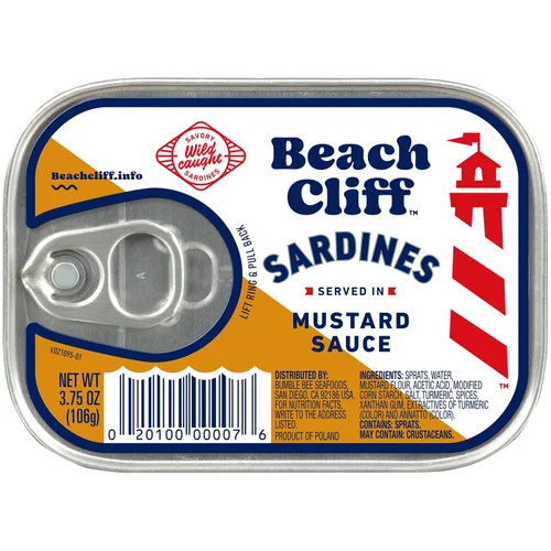 Vista 13 de Beach Cliff Sardinas Silvestres en Salsa Picante de Louisiana, lata de 3.75 oz - 14g de proteína por porción - Sin gluten, apto para dieta keto