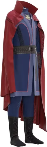 Vista 4 de Disfraz extraño para niños y hombres, traje de cosplay de Dr. Capa, accesorios de anillo con collar de poder mágico