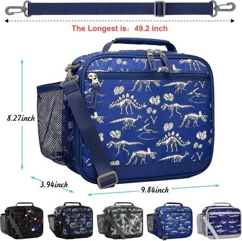 Vista 5 de Choco Mocha Mochila de dinosaurio de 15 pulgadas + bolsa de almuerzo + bolsa para lápices