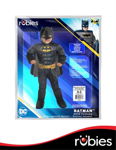 Vista 6 de Rubie's Batman Deluxe Disfraz para niños pequeños