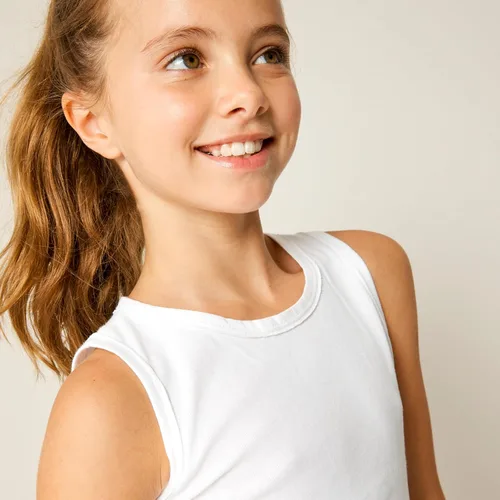 Vista 9 de HonestBaby Camisetas musculares sin mangas 100% algodón orgánico para bebés y niños pequeños, niñas