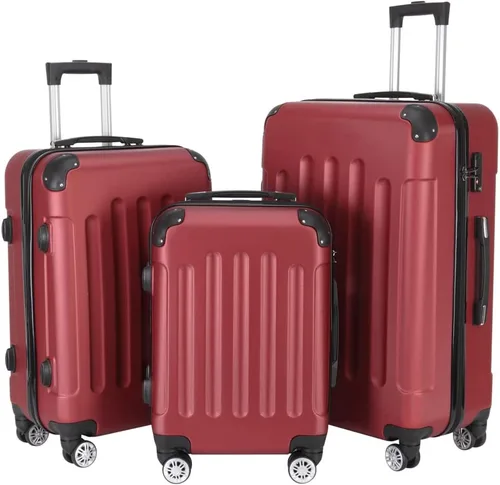 Vista 27 de Juego de equipaje de 3 piezas – Maletas con ruedas giratorias multidireccionales – Bolsa de viaje Maleta ABS con bloqueo TSA – Maletas de carcasa