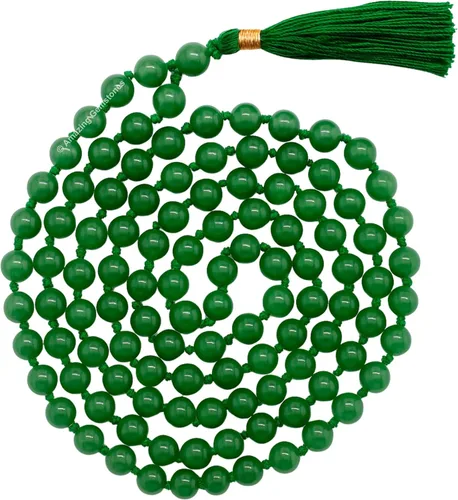 Vista 96 de Collar y Pulsera de Cuentas de Oración Japa Mala de Amazing Gemstone, 108 Cuentas para Meditación turquesa (African Turquoise)