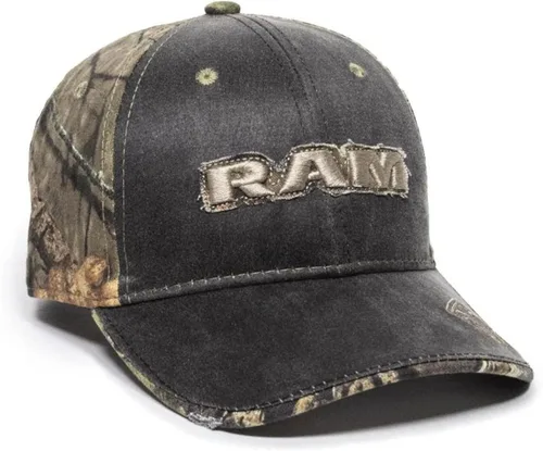 Vista 2 de Sombrero - RAM camuflaje desgastado bola Cap 3-D bordado con apliques