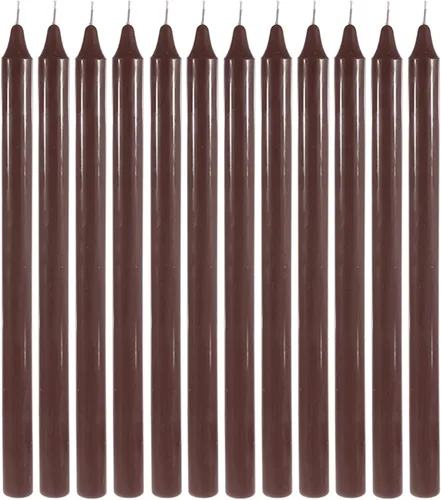 Vista 8 de Mega Candles 48 velas cónicas negras rectas sin perfume, vela de cera vertida a mano de 4 x 3/4 pulgadas, decoración del hogar, recepciones de boda