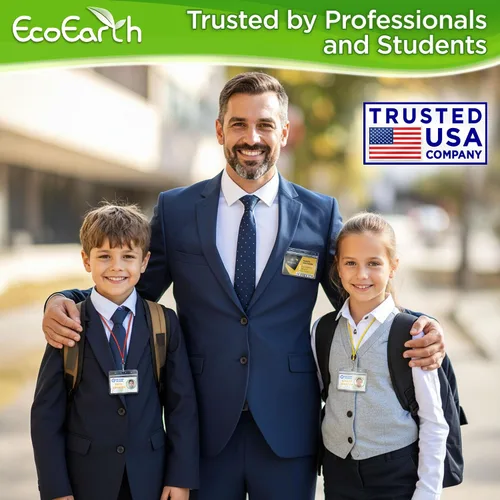 Vista 7 de EcoEarth Protector de tarjetas horizontal con borde suave (grande 4 x 3, paquete de 10) bolsa de plástico transparente para portatarjetas
