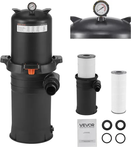 Vista 19 de VEVOR Depósito de filtro de piscina Pro 2026 y elemento para piscinas sobre el suelo y enterradas, sistema limpiador grande de 520-525 pies