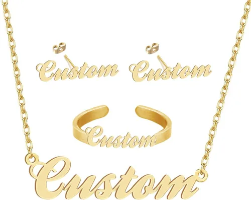 Vista 233 de Personalized Custom Name Pendant Necklace Stainless Steel for Women