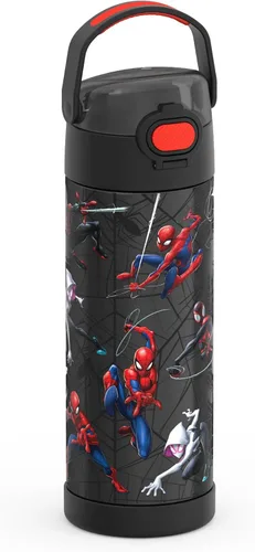 Vista 3 de THERMOS FUNTAINER Botella de agua con boquilla, 16 onzas, Spiderman