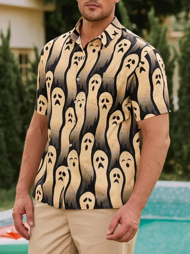 Vista 3 de Hardaddy Camisa hawaiana para hombre, manga corta, divertida, estampada, casual, con botones, Aloha