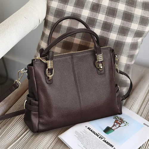 Vista 39 de Kattee Cartera bandolera estilo urbano de cuero para mujer