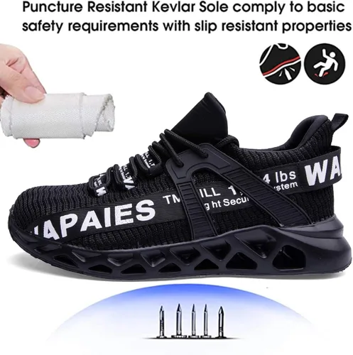 Vista 3 de Best Womens Steel Toe Shoes Women's Lightweight Composition Toe Work Shoes Fashion Steel Toe Shoes for Men Safety Shoes Proof Resistant for