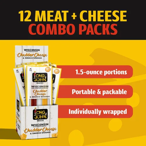 Vista 7 de Long John Snacks Palitos de carne y queso originales, paquete de 12