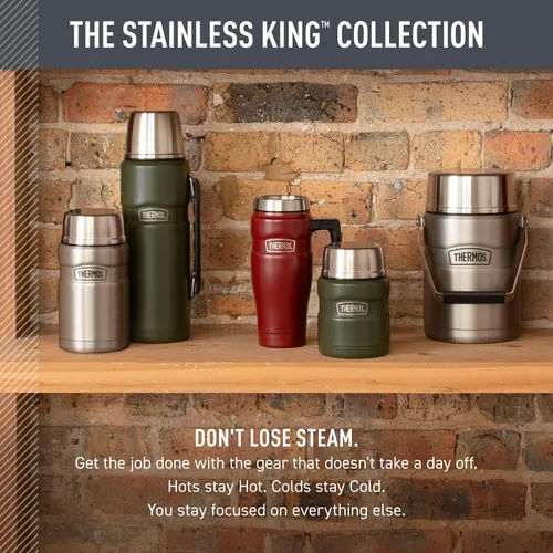 Vista 6 de Thermos Stainless King - Taza de café de 16 onzas, acero mate