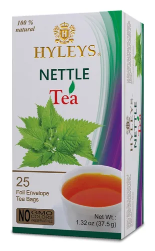 Vista 10 de Hyleys Remolacha y té verde con sabor natural a granada - Té de energía de hierbas - Apoya la concentración - 25 bolsas de té Beet Root & Green