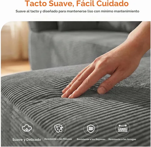 Vista 4 de MONVANE Sofá modular modular en forma de U de 141 pulgadas, gris ceniza
