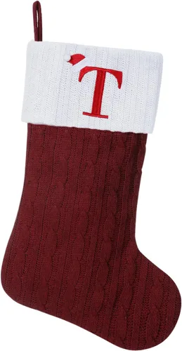 Vista 56 de Medias de Navidad personalizadas de 19 pulgadas con iniciales bordadas, medias de Navidad de punto negro para decoraciones de vacaciones familiares