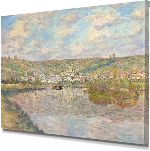 Vista 19 de IPIC - Reproducción artística de los lirios de agua de Claude Monet 1906, impresiones giclée coinciden con el marco dorado clásico, arte de pared