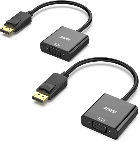 Vista 8 de BENFEI Conversor DisplayPort a VGA, cable macho a hembra chapados para Lenovo, Dell, HP, ASUS.