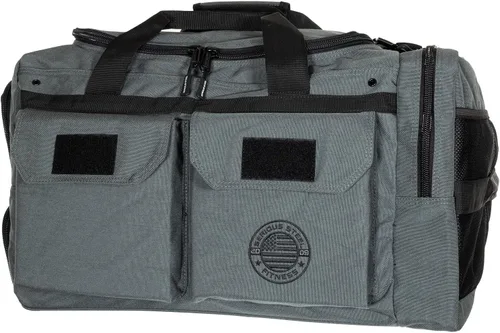 Vista 14 de Bolsa de gimnasio Serious Steel Fitness Bolsa de lona de nylon 1000D Resistente, Negro