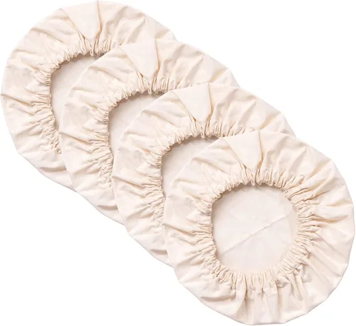 Vista 11 de Reusable Bowl Covers for Sourdough Bread Proofing,100% Cotton Elastic Set of 6 in Varying Sizes Easily Fit Your Bowls 4" to 13" - Durable Fabric
