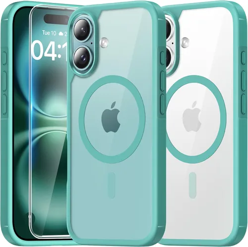 Vista 130 de TAURI Funda para iPhone 17, antiamarilleamiento con protector de pantalla, protección de grado militar, a prueba de golpes, delgada para iPhone 17