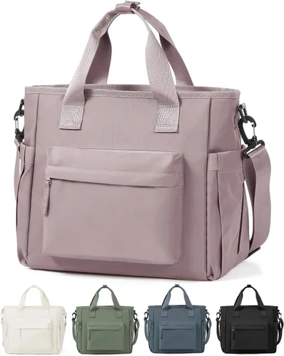 Vista 12 de Bolsa de almuerzo para mujer, caja de almuerzo grande para adultos para mujeres y hombres, bolsa de almuerzo aislada con bandolera para trabajo