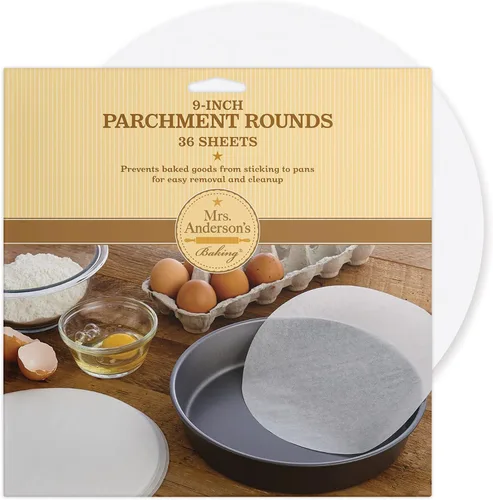 Vista 9 de Mrs. Anderson's Baking Rondas de pastel de pergamino antiadherentes, 8 pulgadas, 36 hojas