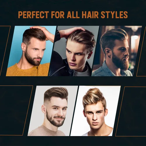 Vista 5 de Woody's Gel para el cabello Mega Firm para hombres, fijación fuerte, sin alcohol, sin escamas, gel para el cabello de los hombres para un