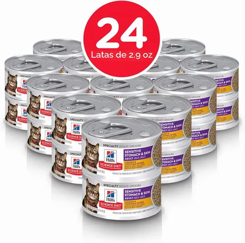 Vista 6 de Hill's Science Diet Alimento seco para gatos, adultos, estómago y piel sensibles
