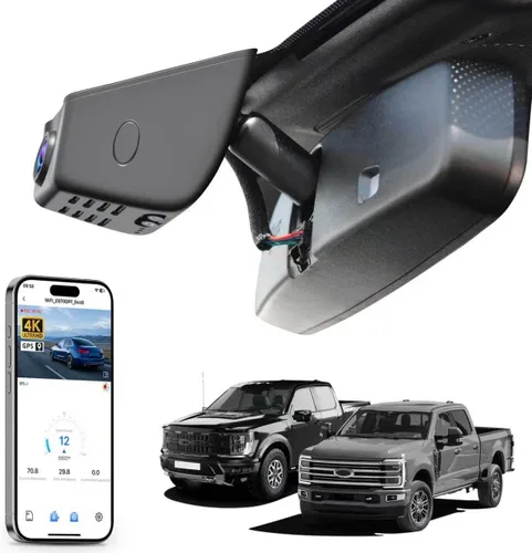 Vista 10 de Mangoal Cámara de tablero delantera 4K y trasera 1080P para Ford F150 2018-2025 F250/F350/F450 Super Duty 2020-2026 XLT Lariat King Ranch Raptor