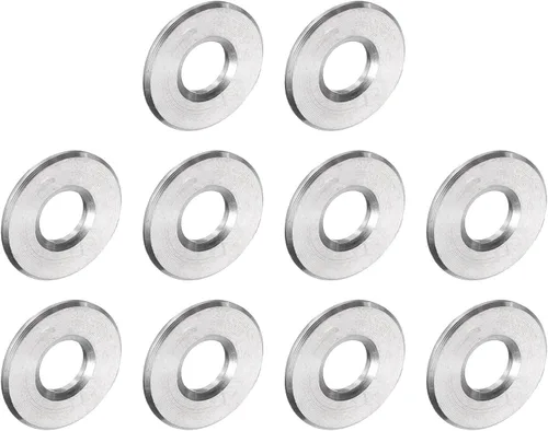 Vista 97 de uxcell 10 piezas de espaciador de acero inoxidable de 3/8" de diámetro interno x 3/4" de diámetro exterior x 1" de longitud, espaciador de rosca
