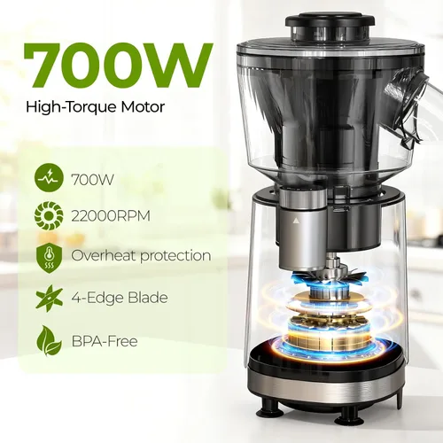 Vista 5 de QIBOX Máquina de Conos de Nieve y Licuadora de Batidos 2 en 1, Potente Máquina de Hielo Raspado de 700W, Máquina de Granizados, Preparador