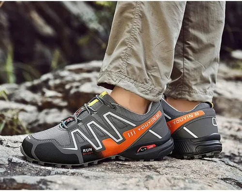 Vista 9 de YSHUIAN Zapatos deportivos de verano zapatos casuales de senderismo de moda transpirables antideslizantes para hombre talla grande