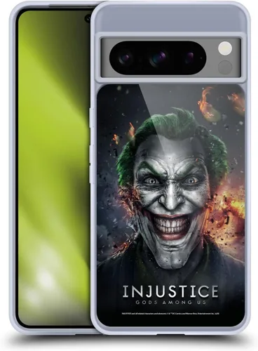 Vista 8 de Head Case Designs Officially Licensed Injustice Gods Among Us Battle Key Art Gel Case [Military Grade Protection] Compatible with Google Pixel 8 Pro