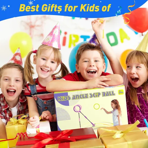 Vista 7 de Pelota de Salto Flooyes para Niños, Juguete de Pelota de Tobillo con Contador, Temporizador y Calculadora, Regalos de Cumpleaños para Niños de 6, 7