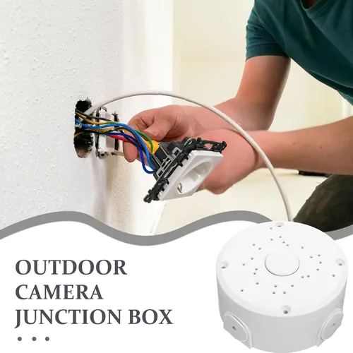Vista 7 de OSALADI Soporte de cámara de seguridad hemisférica para montaje en techo, protector de cable resistente a la intemperie, caja de cubierta de alambre